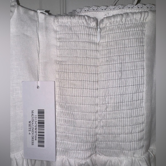 NWT Reformation Malvina Linen Dress - white - Picture 7 of 8